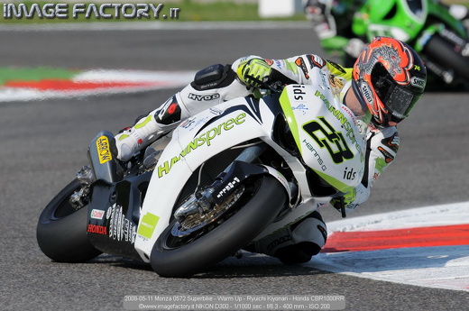 2008-05-11 Monza 0572 Superbike - Warm Up - Ryuichi Kiyonari - Honda CBR1000RR